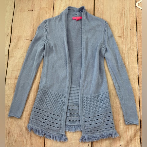 Lilly Pulitzer Woman’s Size Xxs Blue Noble Cardigan Knit - Picture 7 of 9
